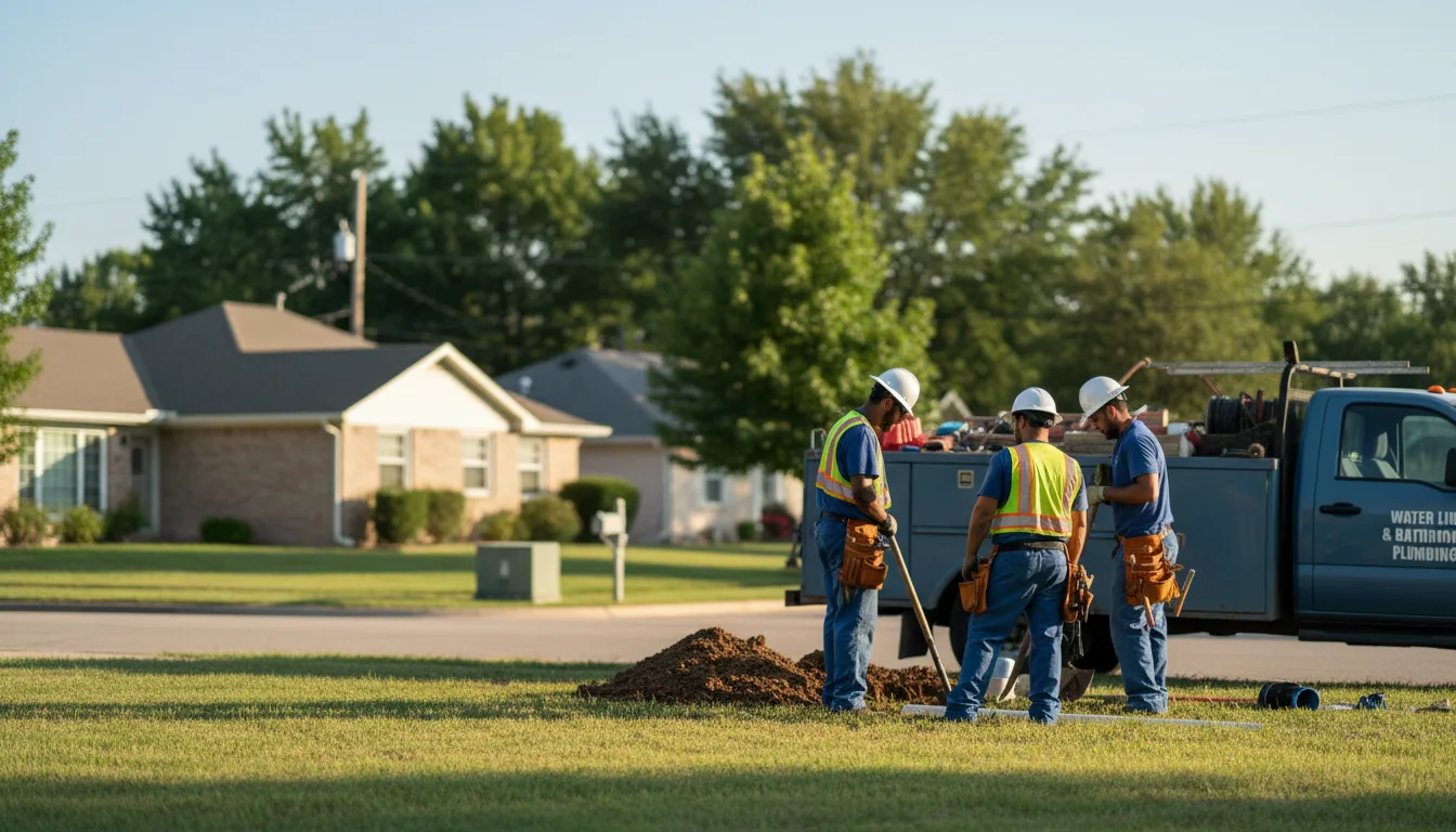 Residential water line and bathroom plumbing service in Branchdale, PA